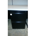 Meridian Black 2 Drawer Legal Pedestal File File